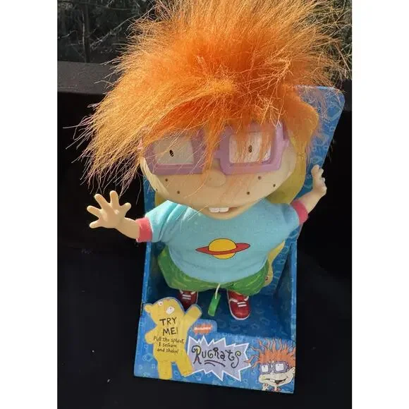 New Nickelodeon Rugrats Chuckie Doll Toy 1997 Vintage Applause Rare Works!